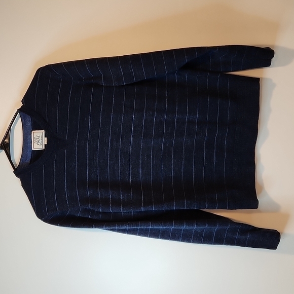 Jos. A. Bank 100% Cotton Sweater Men's Size Large Navy Blue EUC NICE!! - Picture 1 of 13